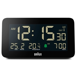 Braun BC10B-DCF Radiostyrd Digital Väckarklocka, Sort